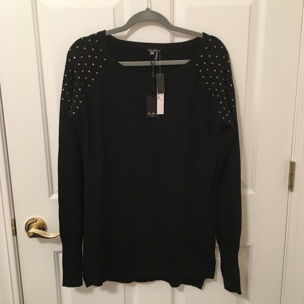 Black studded sweater